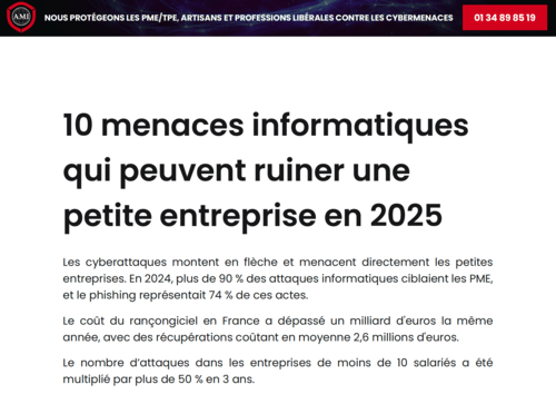 document pdf présentant les 10 menaces informatiques les plus dangereuse